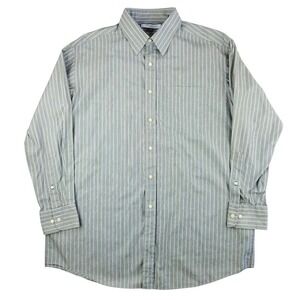 Tommy Hilfiger Dress Shirt Mens 16.5 32/33 Long‎ Sleeve Striped Classic Preppy